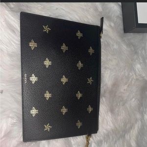 ❌SOLD❌ Bee Star Motif Gold Pouch Wristlet